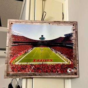KC Chiefs Stadium Canvas Picture 16.5” x 20.5”